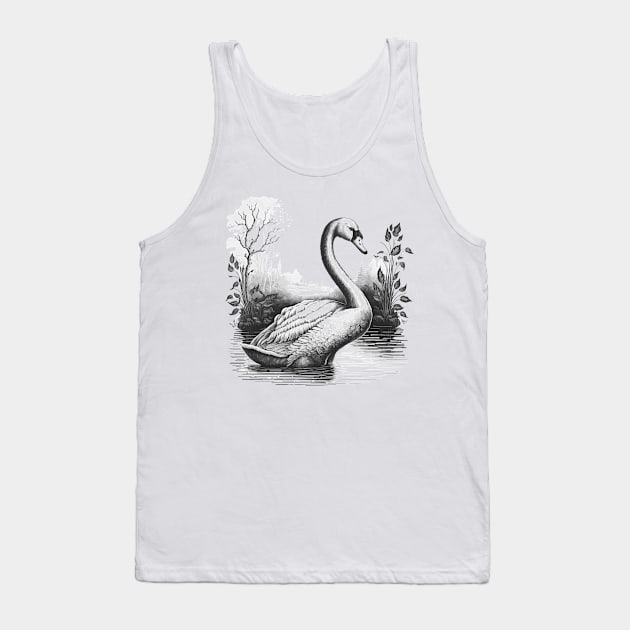 Beautiful Swan Tank Top by gblackid